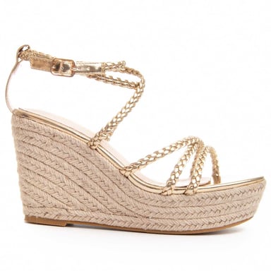 Sandalía Montevita Wedge Sparto Wesparto6 en Oro