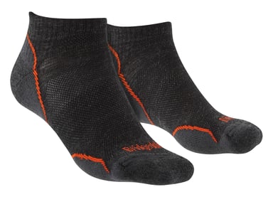 Bridgedale - Calcetines Bajos de Merino para Hombre - Antracita / Naranja
