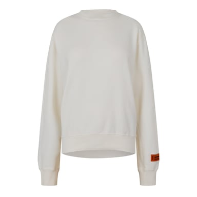 Women's Heron Preston Logo Recycled Cotton Crewneck Sweatshirt in White