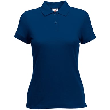 Fruit Of The Loom Womens Lady-Fit 65/35 Short Sleeve Polo Shirt (Navy)