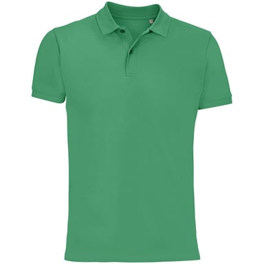 SOLS Mens Planet Piqué Organic Polo Shirt (Spring Green)