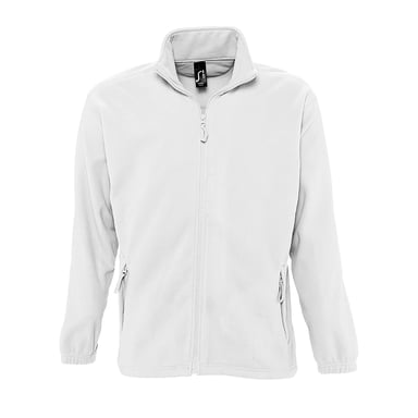 SOLS Mens North Full Zip Outdoor Fleece Jacket (White)