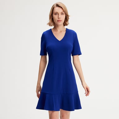 Minimalist trapeze jersey dress