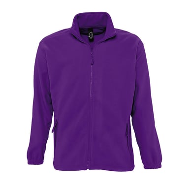 SOLS Mens North Full Zip Outdoor Fleece Jacket (Dark Purple)