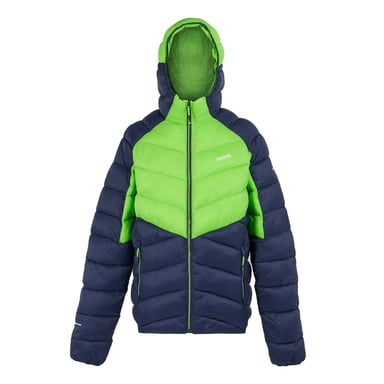 Regatta Mens Dalent Hooded Insulated Jacket (Green Flash/Navy)
