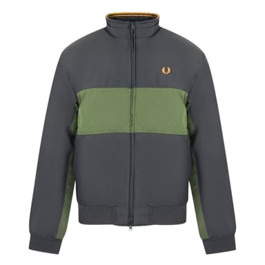 Chaqueta negra con paneles en bloque de Fred Perry