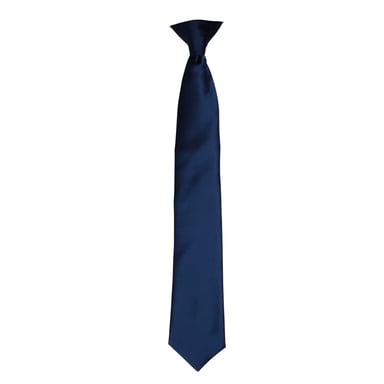 Premier Colours Mens Satin Clip Tie (Navy)