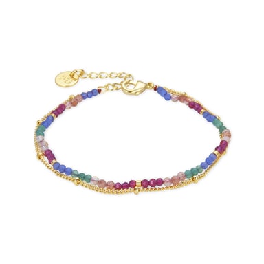 Pulsera Luxenter, Aiel Cristal Multicolor acabado en Oro amarillo de 18 quilates