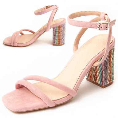 Sandalía de Tacón Montevita Sanndarey7 en Rosa