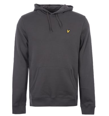 Men's Lyle And Scott Organic Cotton Pullover Hoodie in Grey