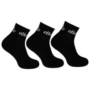 Ellesse 3-Pack Rallo Mens Black Ankle Socks