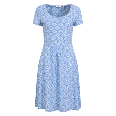 Mountain Warehouse Womens/Ladies Orchid Seashells UV Protection Midi Dress (Light Blue)