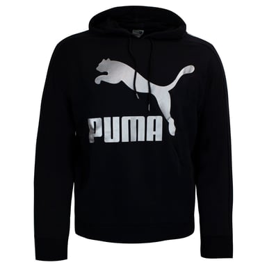Puma Womens Classic Metallic Logotipo Capiudad de sudadera Capacilización gráfica 579056 01