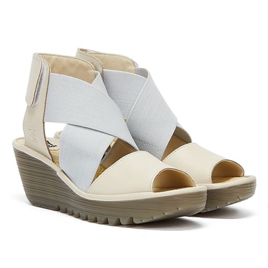 Fly London Yuba Womens Off White Sandals