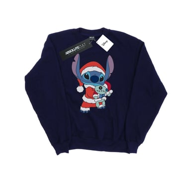 Disney Womens/Ladies Lilo And Stitch Stitch Christmas Sweatshirt (Navy Blue)