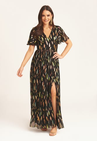 Vestido Maxi de Manga Angelical Multi Jacquard