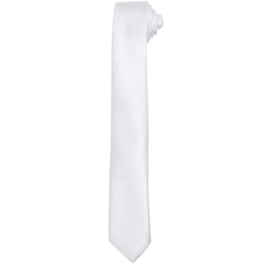 Premier Unisex Adult Slim Tie (White)
