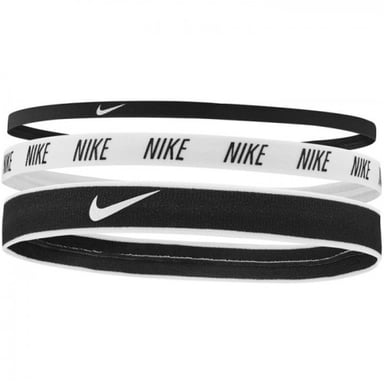 Nike Unisex Adult Headband Set (Pack of 3) (Black/White)