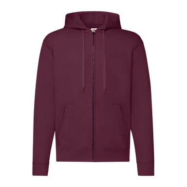 Fruit of the Loom Mens Classic Zipped Hoodie (Burgundy)