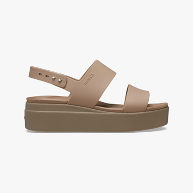 206453-2EL BROOKLYN LOW WEDGE Womens Sandals Latte/Mushroom
