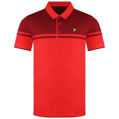 Lyle & Scott Botón de manga corta para hombre rojo Croft Polo Camisa SP1243G Z894
