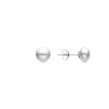 Pendientes Luxenter Nandi de Plata de Ley 925 y Perla Blanca acabado en rodio