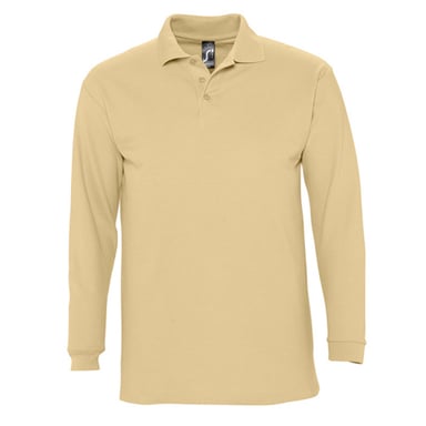 SOLS Unisex Adult Winter II Long-Sleeved Polo Shirt (Sand)