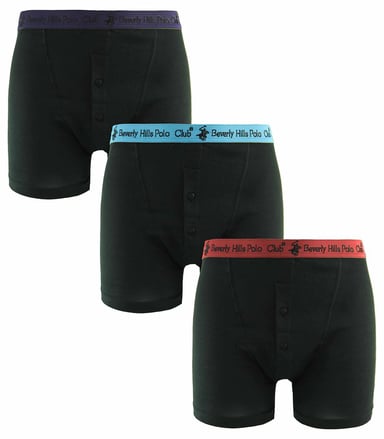 Beverly Hills Polo Club Mens 3 paquetes pantalones cortos boxer