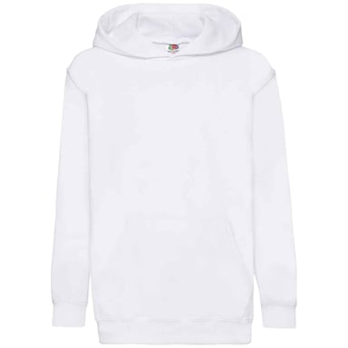 Fruit Of The Loom Kids Unisex Classic 80/20 Hoodie (White)
