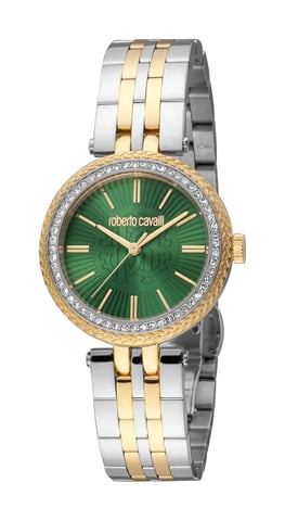 RC5L031M0095 Roberto Cavalli Womens Quartz Dark Green Stainless Steel 5 ATM 30 mm Watch