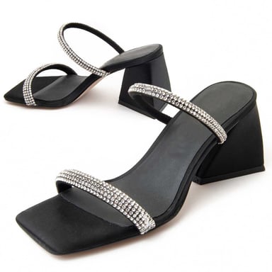 Sandalía de Tacón Montevita Sanndarey2 en Negro