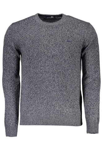 Camisa De Lana Con Cuello Redondo Con Detalles En Contraste Y Logotipo Bordado