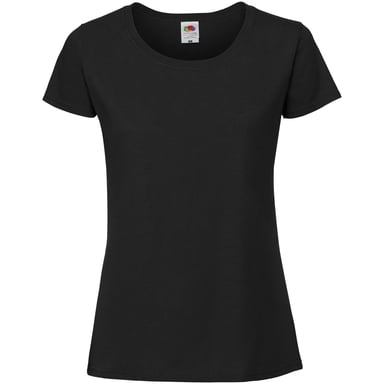 Fruit Of The Loom Womens/Ladies Fit Ringspun Premium Tshirt (Black)