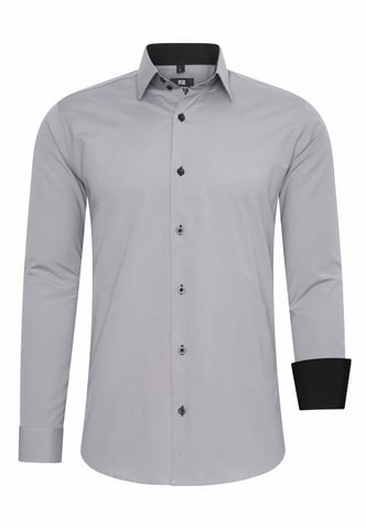 Rusty Neal Overhemd Slim Fit Gris