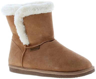 Hush Puppies Womens Slippers Booties Ashleigh Leather Slip On tan