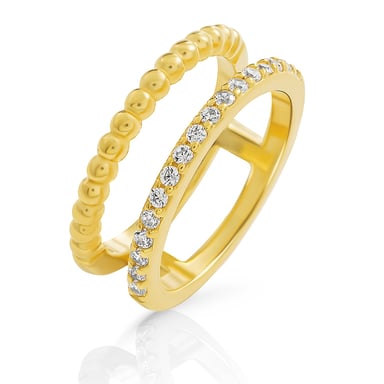 Orphelia 'Chic' Women's 925 Sterling Silver Ring - Gold ZR-7537/G