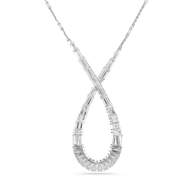 Swarovski 'Hyperbola' Women's Base Metal Necklace - Silver 5679438
