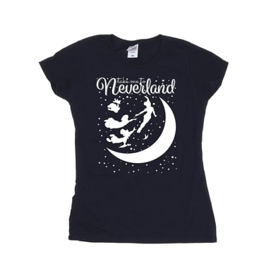 Disney Womens/Ladies Peter Pan Take Me To Neverland Cotton T-Shirt (Navy Blue)