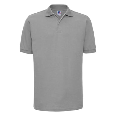 Russell Mens Ripple Collar & Cuff Short Sleeve Polo Shirt (Light Oxford)