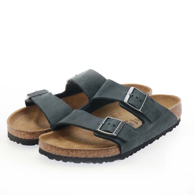 Men's Birkenstock Arizona Oiled Sandals in Black