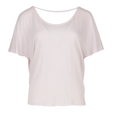 Light Pink Drape Back Top