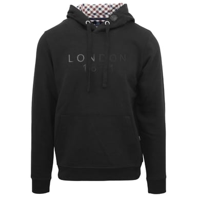 Aquascutum Hombre Sudadera con capucha FC0123 99 Capucha