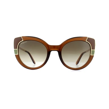 Salvatore Ferragamo Sunglasses SF890S 210 Crystal Brown Grey Gradient
