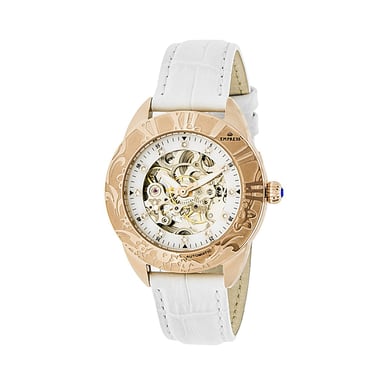 Reloj automático Empress Godiva con correa de cuero MOP