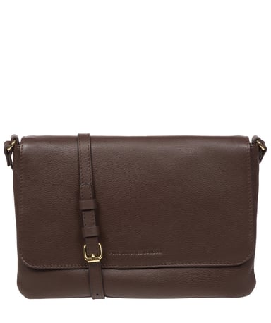 'Ruby' Hot Fudge Nappa Leather Cross Body Bag