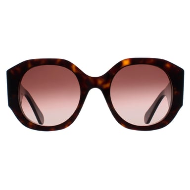 Chloe Round Womens Habana Oscuro Marrón Gradiente CH0234S