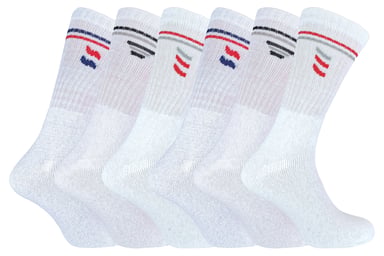 SOCK SNOB - PAQUETE DE 6 CALCETINES DEPORTIVOS DE ALGODÓN A RAYAS PARA HOMBRE