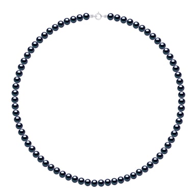 Necklace of Real Cultured Freshwater Pearls Semi Round 5-6 mm