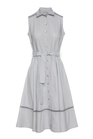 Grey Button Detail Dress