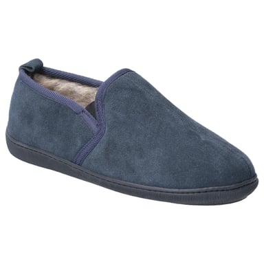 Hush Puppies Mens Arnold Slip On Leather Slipper (Navy)